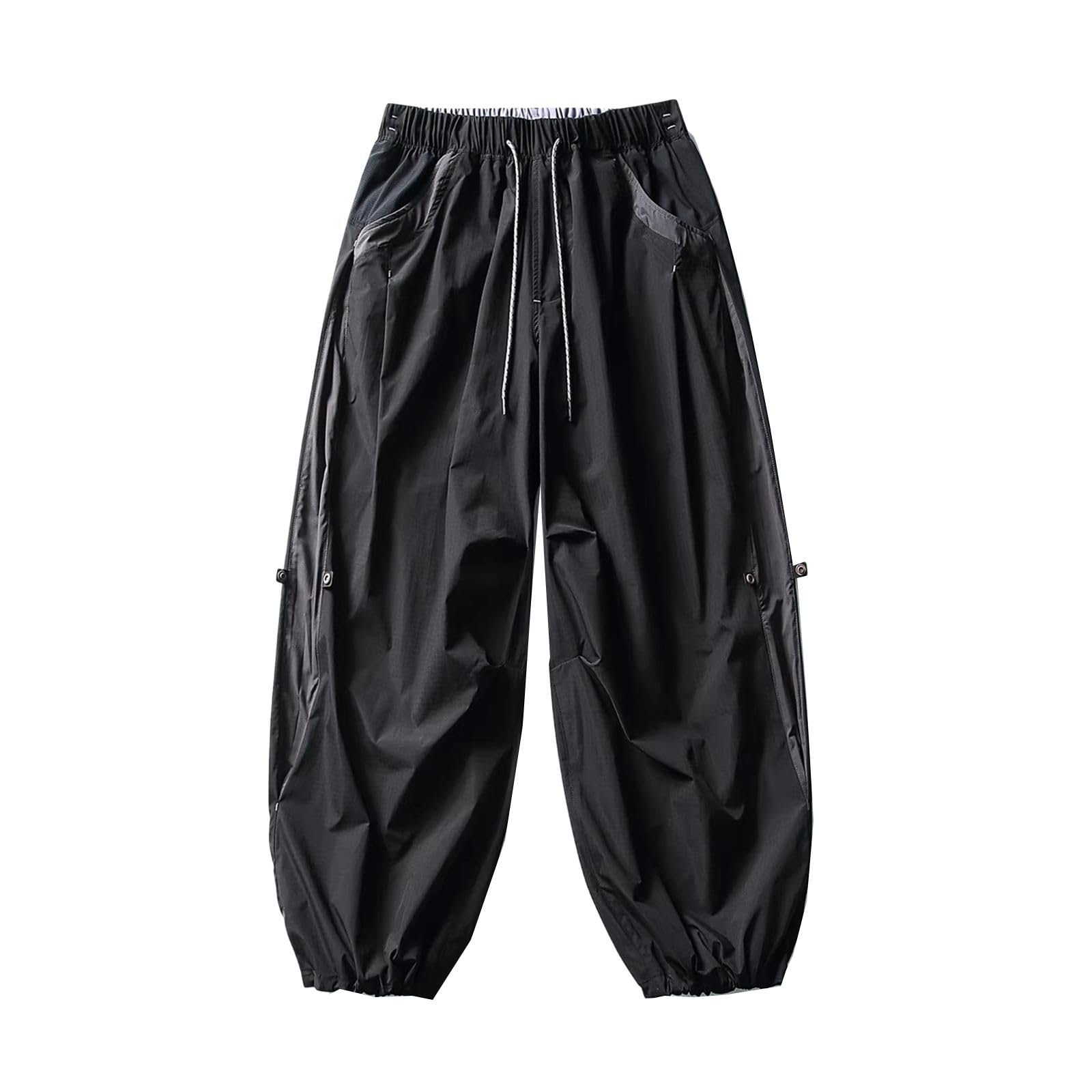 Pantalones de Carga callejeros para Hombre, Pantalones de Pista Unisex Holgados para Senderismo Deportivo
