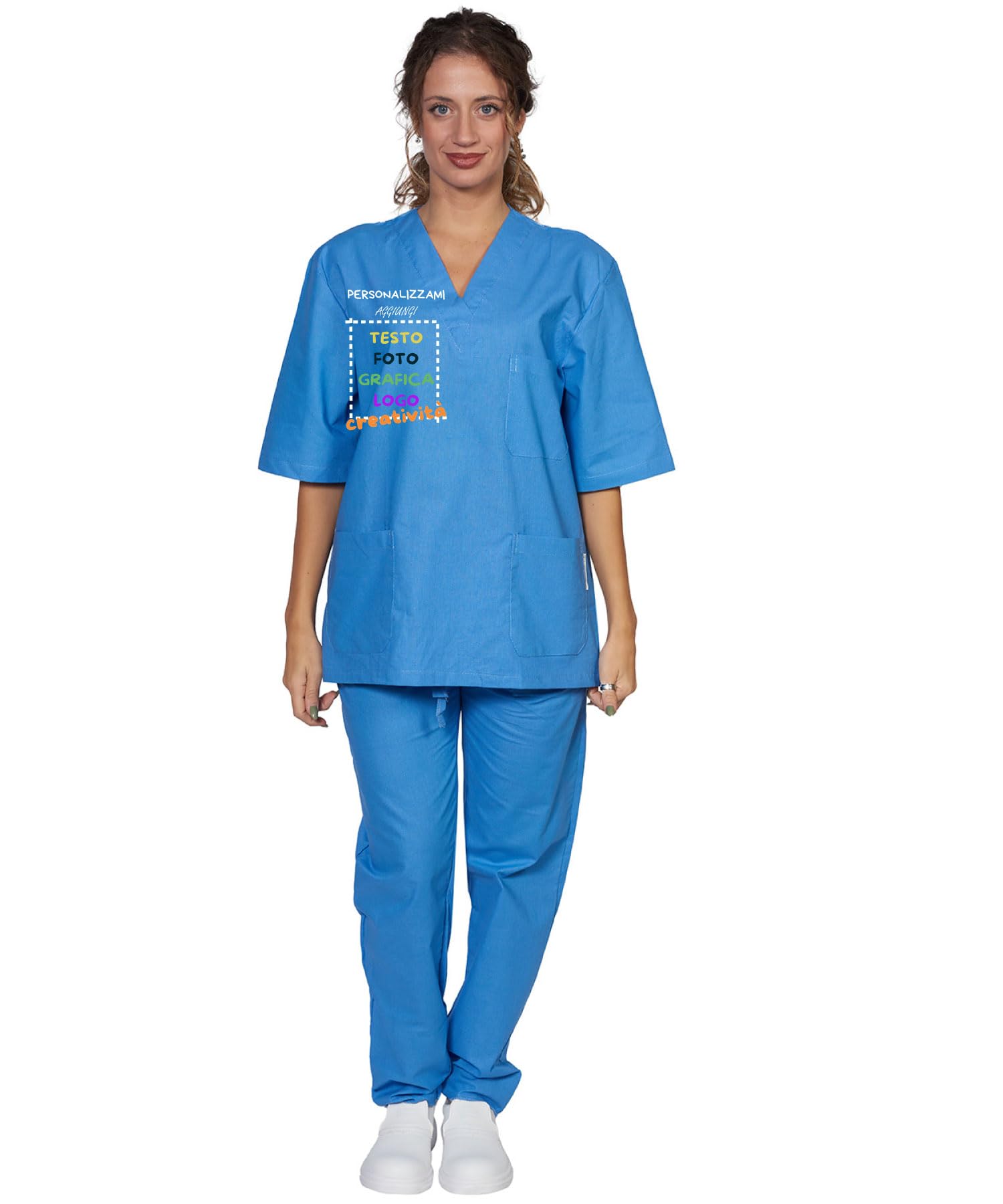 fratelliditalia.org 2 X Casacca ospedaliera con personalizzazione inclusa disponibile in 9 colori tg dalla XS alla XXXL