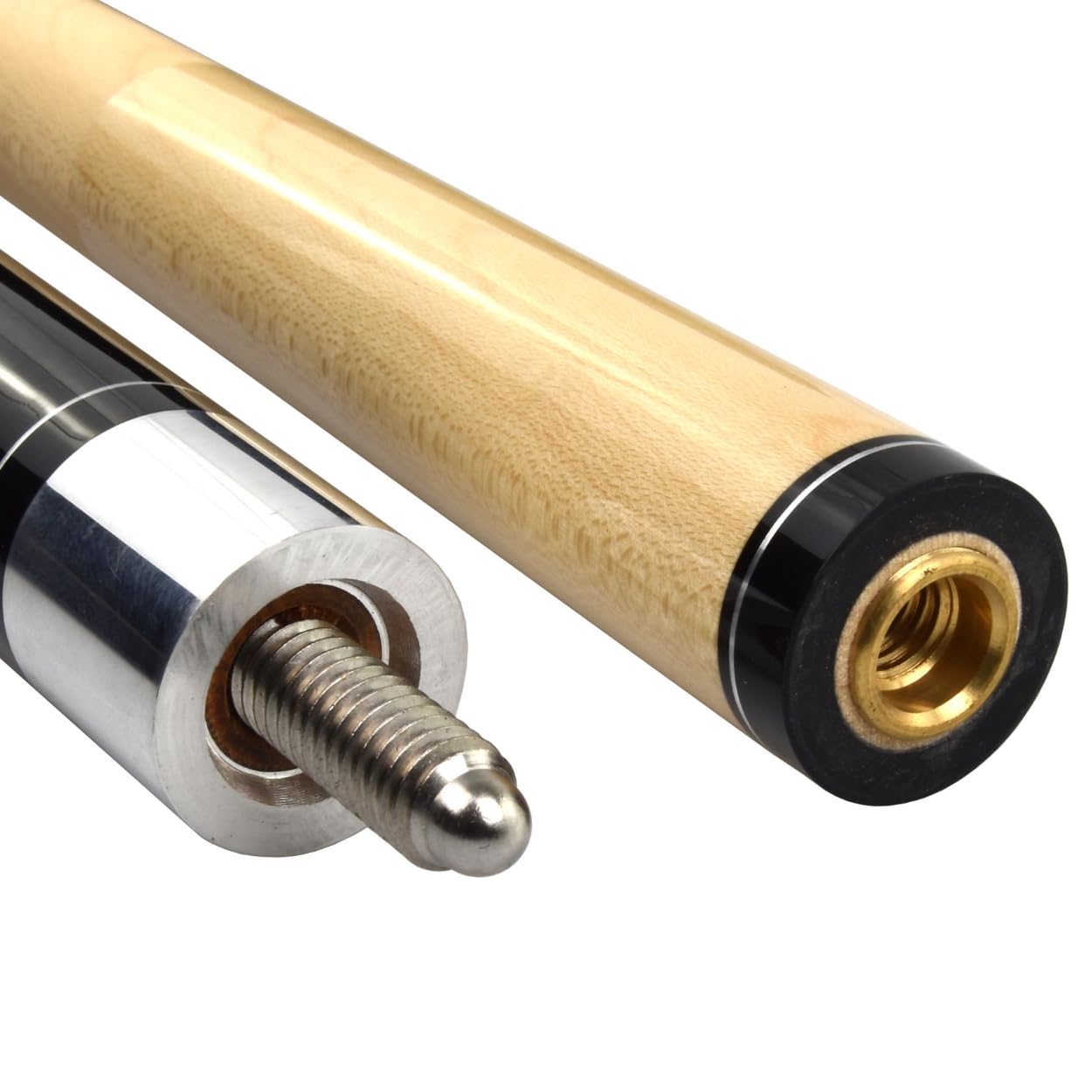 Winsport Billardqueue Trilux Junior, kurzer 2-TLG. Shorty Pool-Cue 130 cm, Leinen Griffband, 13 mm Profi Tip, ideal für Kinder/Jugend, Farbe blau
