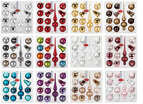 Assortimento di palline natalizie, in vetro,13