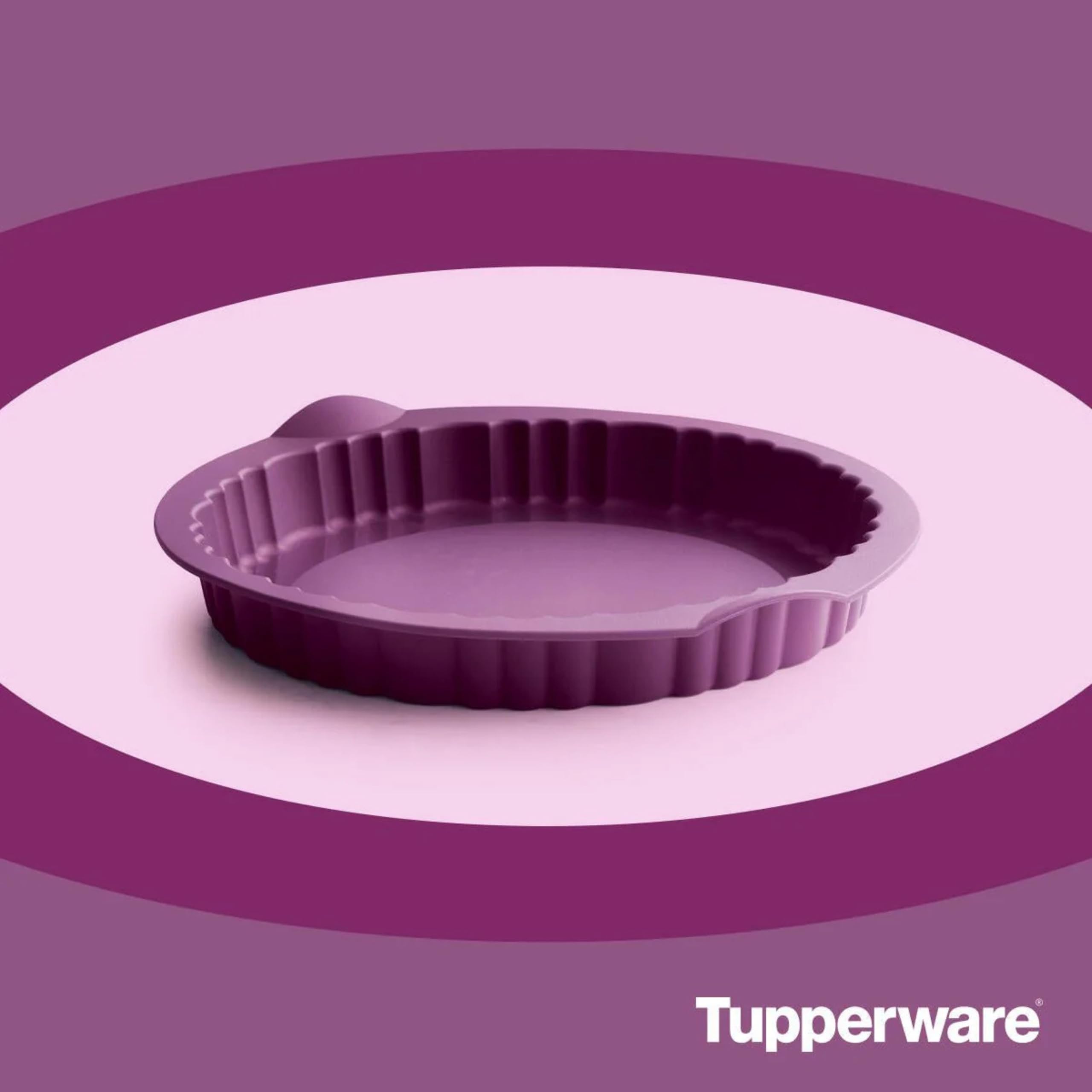 Tupperware Stampo in silicone per torta di mele torta viola liscia e arcuata rotonda stampo in silicone liscio ad arco rotondo