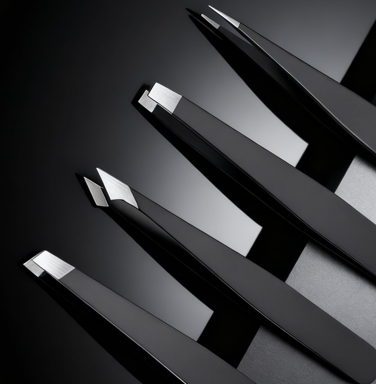 4-Piece Professional Tweezers Set, Tweezers for Eyebrows, Facial Hair, Splinter …