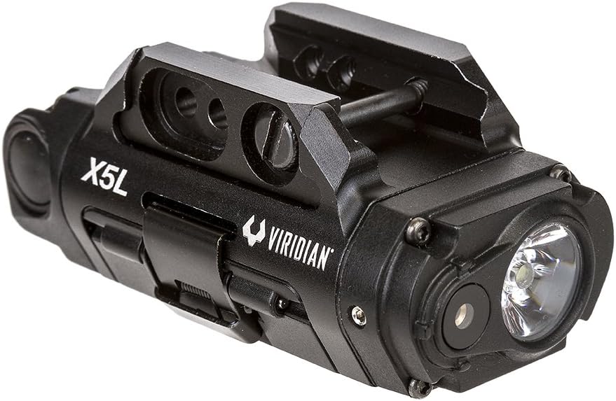 Viridian X5L Gen 3 Universal Green Laser Tactical Light (500 Lumens) Instant-ON, Removable Rechargeable Battery
