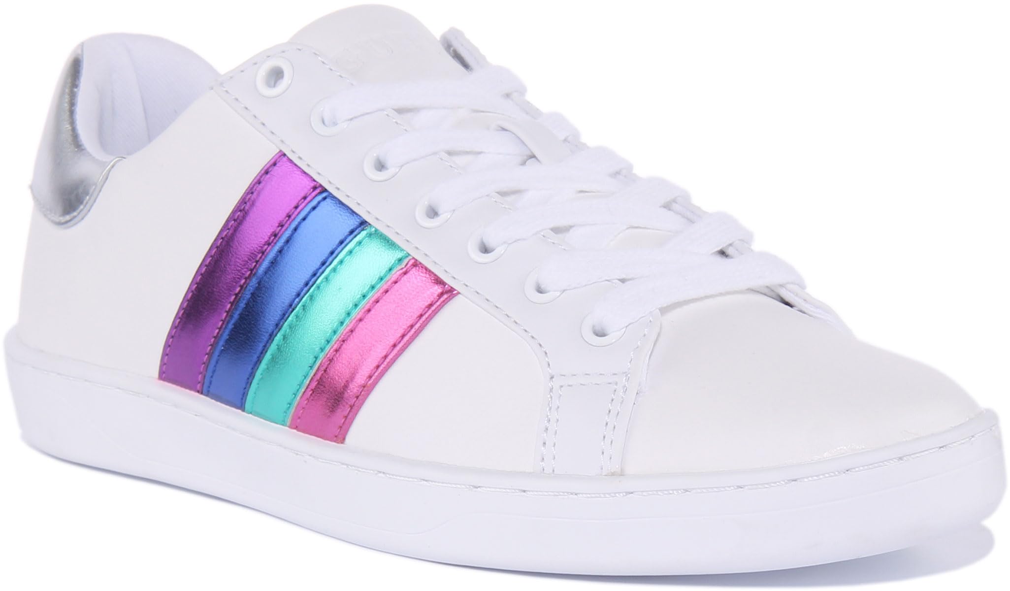 Guess Jacobb - Zapatillas de piel con cordones para mujer