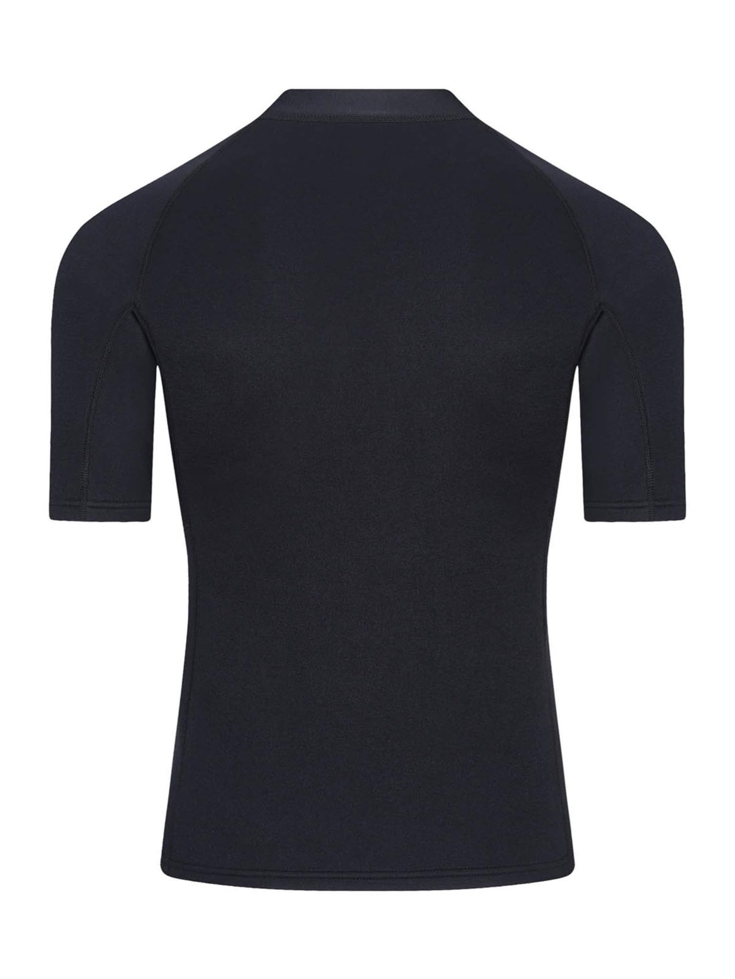 inhzoy Herren Neoprenanzug Oberteil 2mm Kurzarm Neopren Top Jacke Mit Frontreißverschluss Zum Tauchen Schnorcheln Surfen Schwimmen