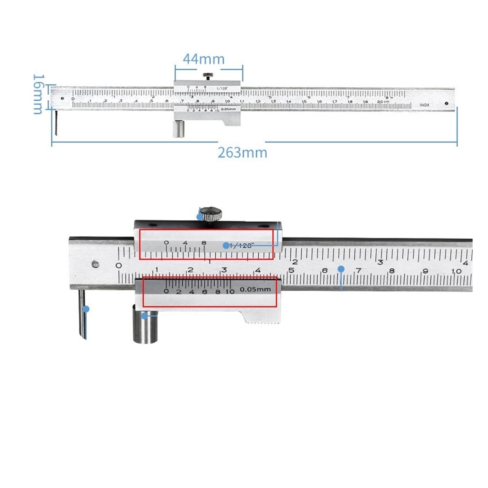 10 Sztuk 0-200mm Igła Z Węglików Spiekanych Równoległe Znakowanie Linijka Pomiarowa Przyrząd Pomiarowy Narzędzie Do Znakowania Suwmiarka Noniuszem WyraźNy łAtwy Do Odczytania