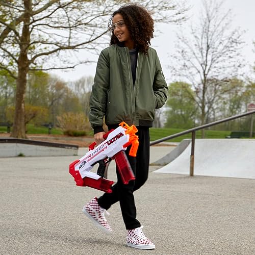 Miniatura 10 de Nerf Lanzador totalmente motorizado ultra velocidad, disparo más rápido Nerf Ultra Blaster, 24 dardos Nerf AccuStrike Ultra, utiliza solo dardos