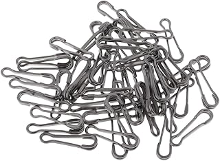 Menolana 50x Fishing Snaps Hawaiian Swivels Saltwater Wire Leader Hook, 24mm