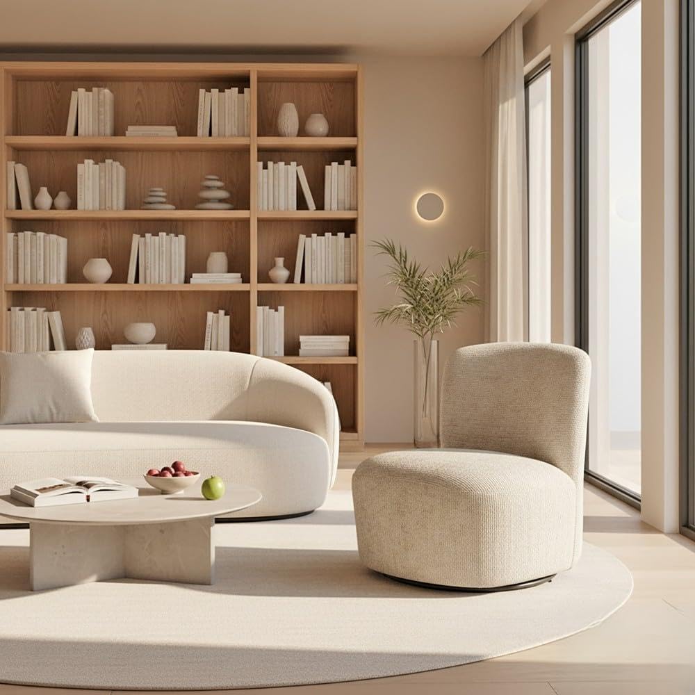 Fauteuil pivotant de Salon JOYA, Beige