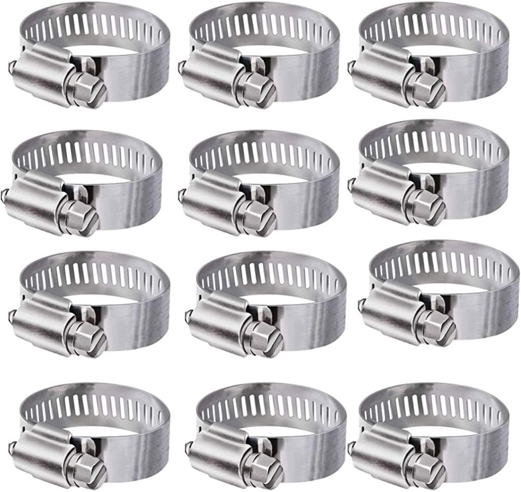 Hotop 12 Fascette Stringitubo In Acciaio Inox Regolabili Per Tubi Da 9-16 Mm | Fascette A Verme Per Idraulica E Fai Da Te - Foto 8