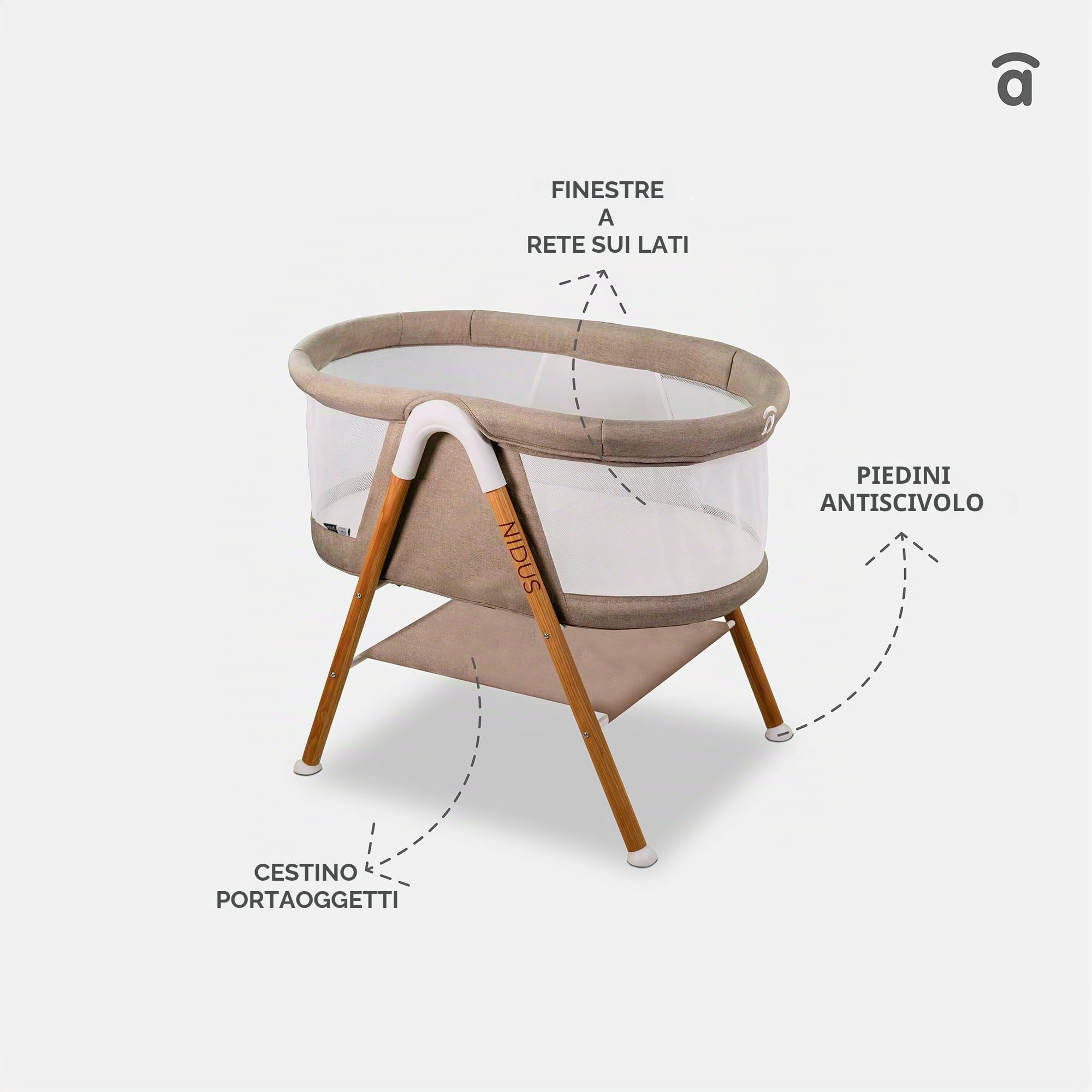 Asalvo - Mini Culla Nidus Beige, 22325