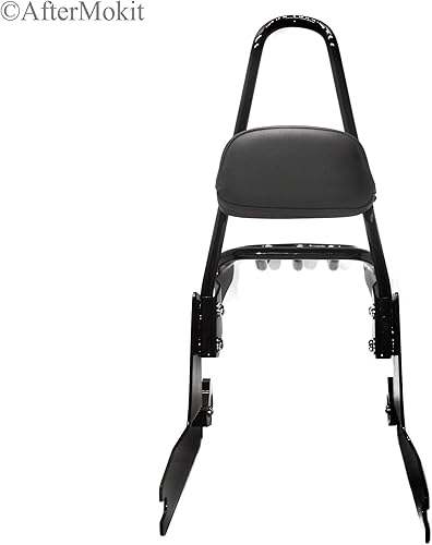 Miniatura 2 de Respaldo de pasajero de repuesto con portaequipajes para los modelos Dyna 2006-2017, excepto Switchback Fat Bob CVO Fat Bob y barra vertical