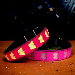 Coleira de cachorro com luz de LED USB-C, design 3D confortável e macio, iluminação multicolorida, coleira noturna para cães (BT-PING, PP (20 a 30 cm)