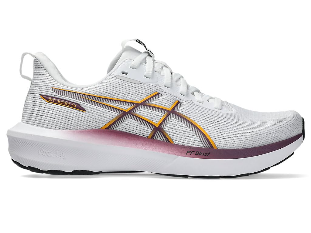 ASICS Womens Gt-1000 14 Sneaker, White Yamabuki, 9 UK