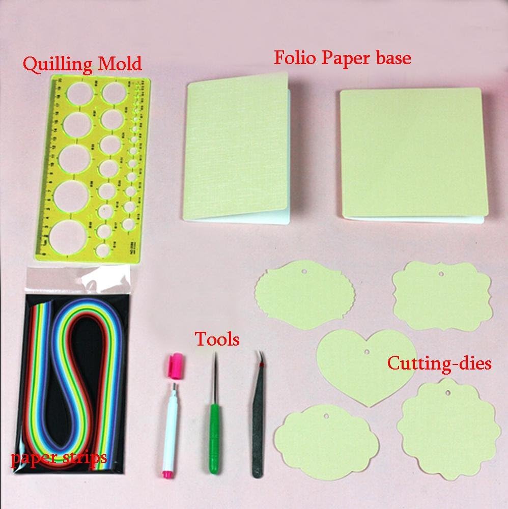 1 Set of Normal Quilling Kits Collection With 5mm quilling paper Strips,paper dies