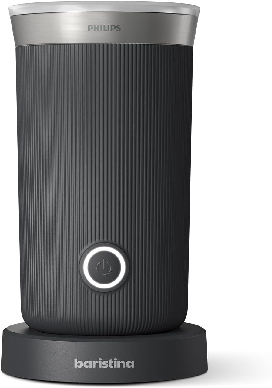 Philips Baristina Milk Frother - Foam milk perfectly. Hot and Cold. Dairy and Non-Dairy. Easy to Clean. for Philips Baristina Espresso Machines. Black (BAR311/60) Milk Frother Black - Image 1 of 8