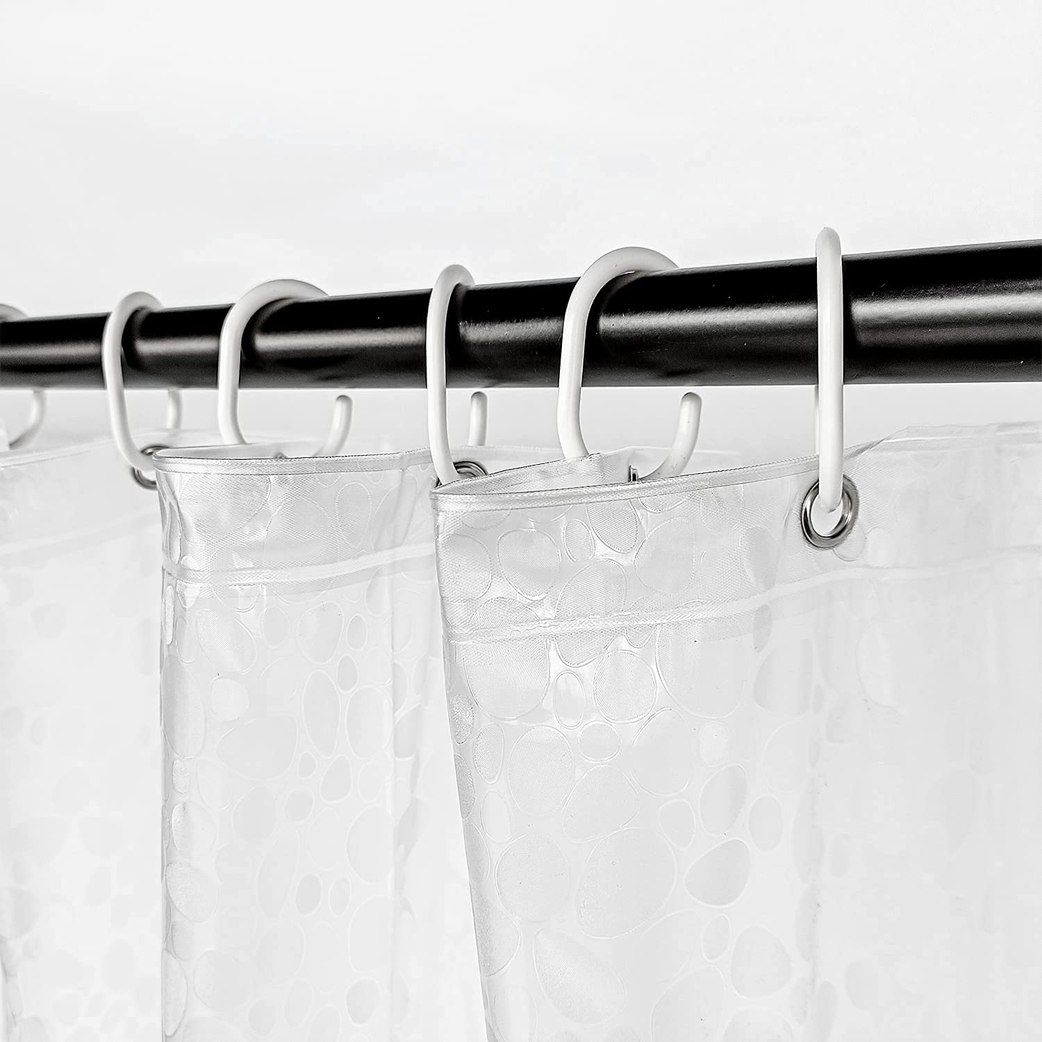 Trimming Shop 3D Pebbles Shower Curtain PVC Waterproof Bath Curtain - Image 2