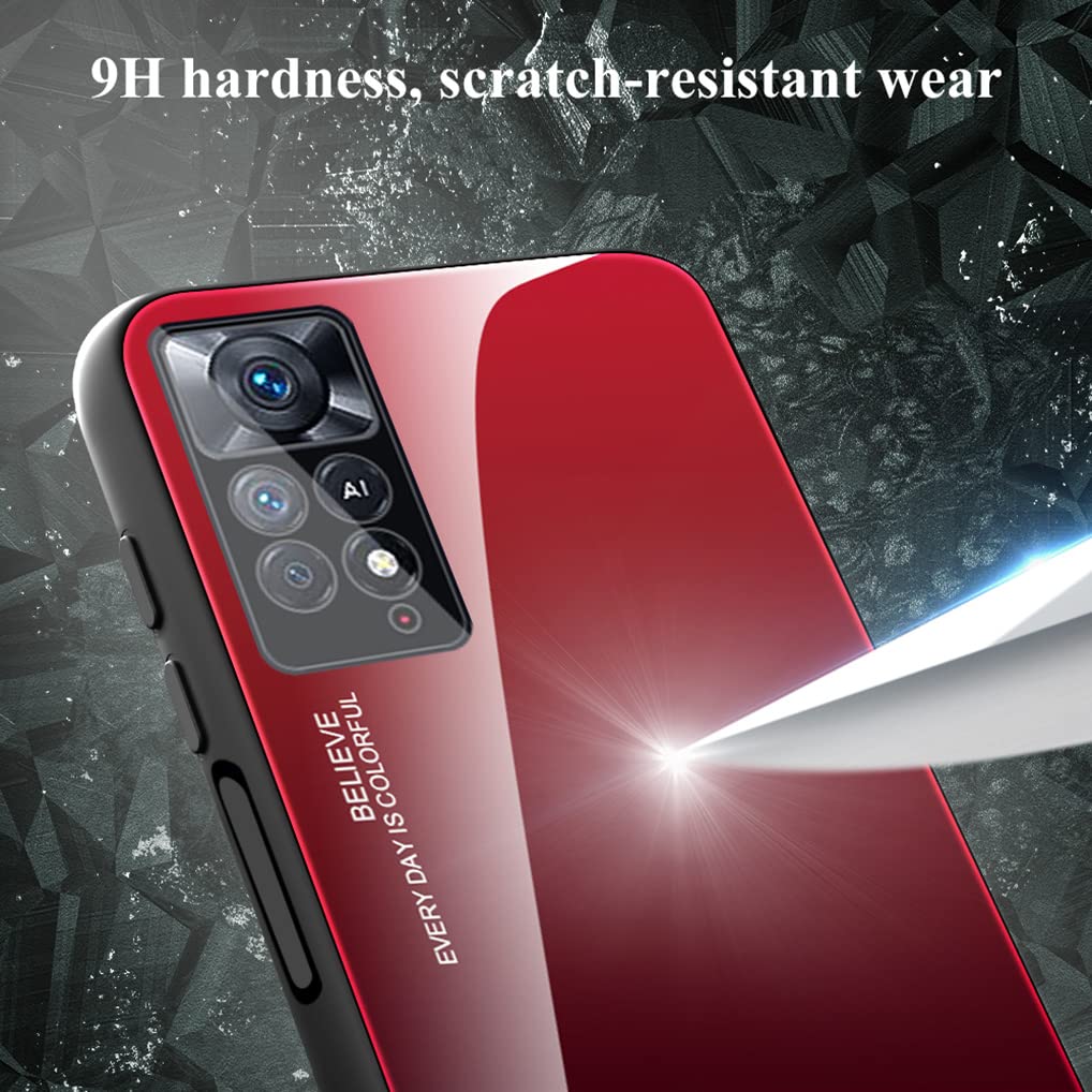 SEAHAI Cover per Xiaomi Redmi Note 11 PRO 5G/4G Cover, Custodia Protettiva Ultra Sottile ed Elegante in Silicone TPU Flessibile, Vetro a Colori Sfumato AntiGraffio Antiurto Case, Viola Colorato