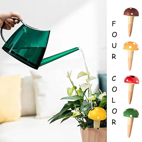 Miniatura 10 de 4 Pcs Plant Self-Watering Stakes, Cute Mushroom Shape, Terracotta Automatic Watering Spikes Automatic Garden Plant Watering System for Indoor