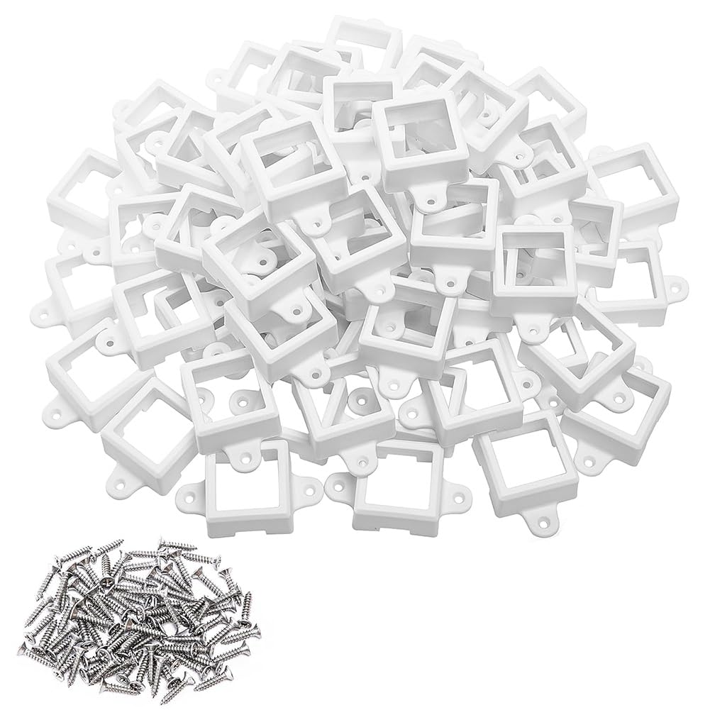 IJSDNVJNDX Mounting Bracket Set 80-Pack H705 LED Light with Screws, Waterproof Outdoor Light Clips