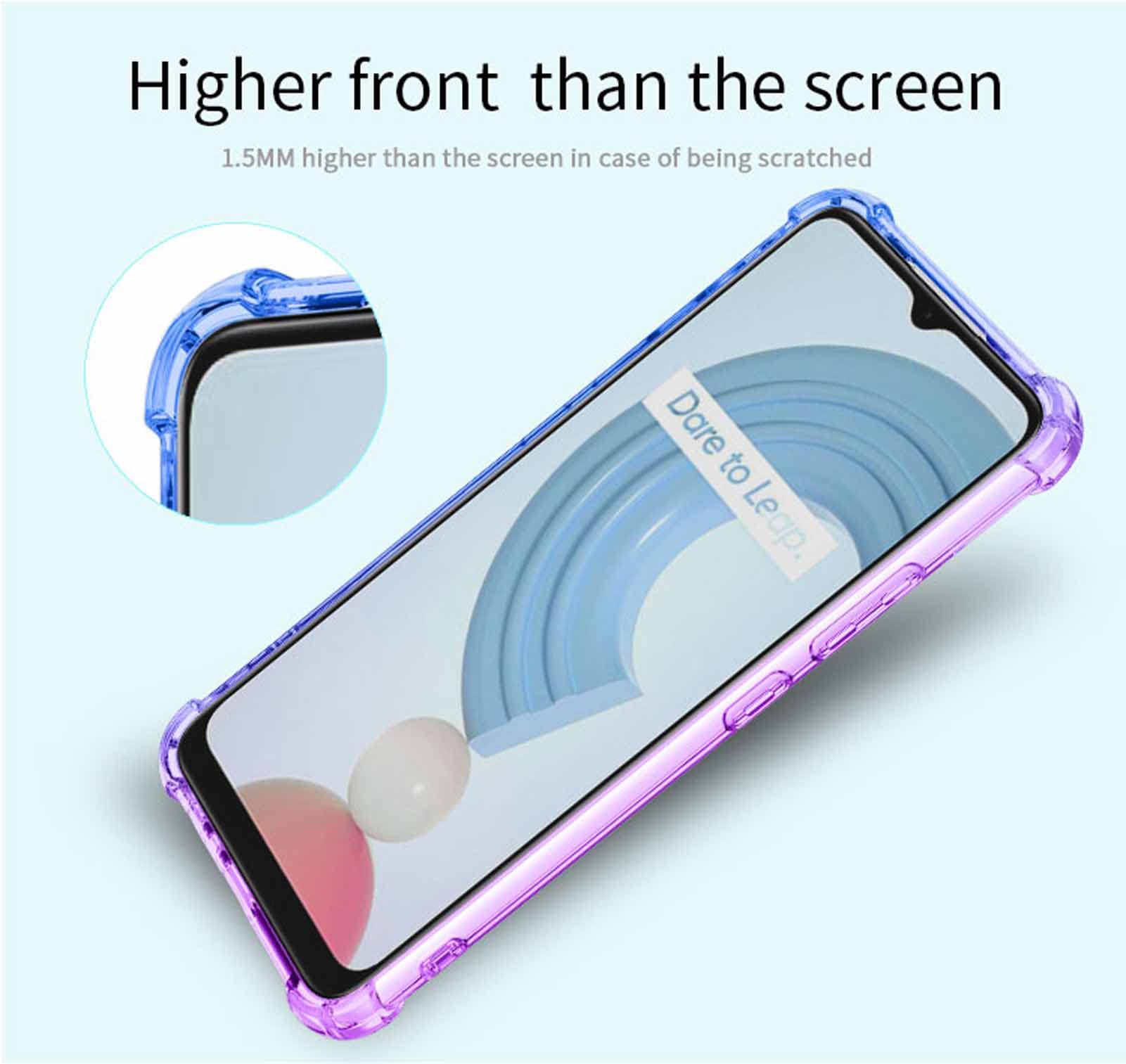 GOKEN Cover per Realme C21Y (Realme C21-Y)/ Realme C25Y + 2 Vetro Temperato, TPU/PC Dual Layer Hybrid Armor Custodia con Supporto Magnetico Auto, Silicone Case con 360° Girevole Anello, Rosso