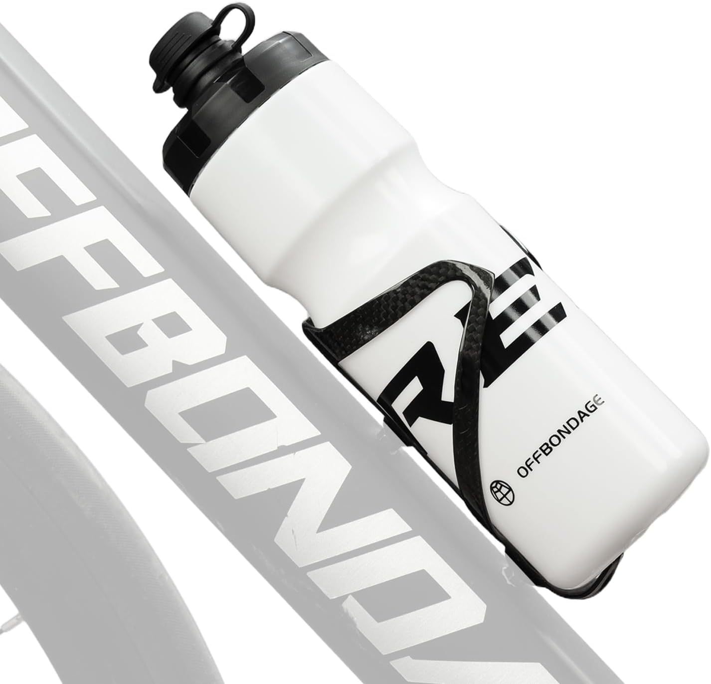 サイクルボトル 自転車用 ドリンクボトル 710ml スクイズボトル 軽量65g ロードバイク MTB スポーツボトル ボトルケージ対応 防塵キャップ付き 漏れ防止 水筒 （ホワイト）