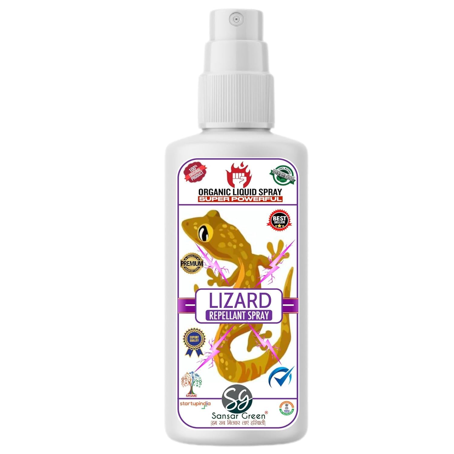 Sansar Green® Lizard Repellant Spray | Pure Herbal Lizard Repellent for Home | Pet-Friendly I Non-toxic & Biodegradable | Irritant-Free I Chemical-Free (15 Days Protection) (100 ml) (B0D8VL7K3H) Amazon Price History, Amazon Price Tracker