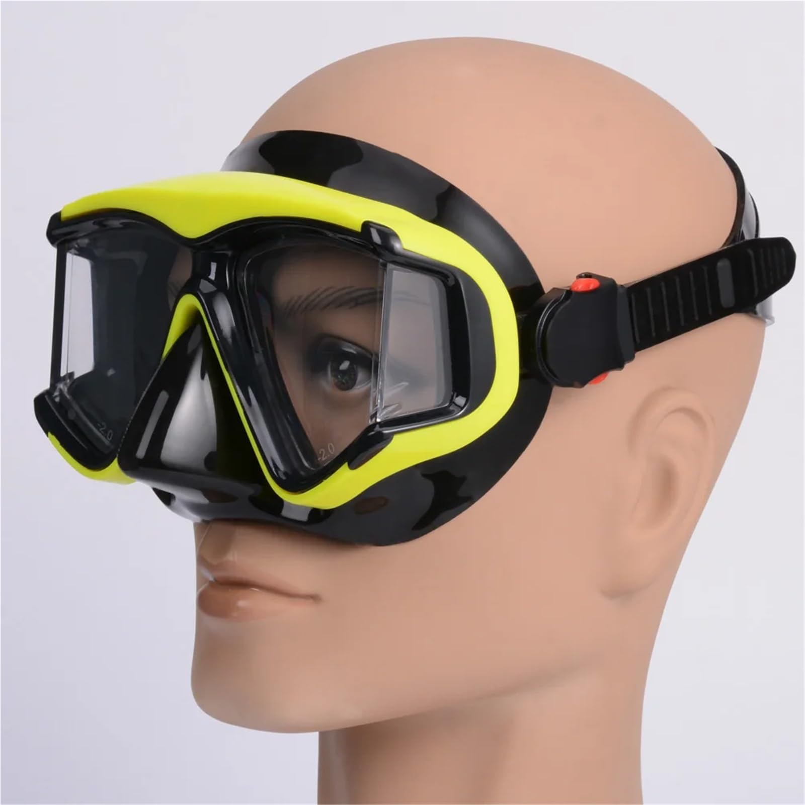 Masque Masque plongée Masque de plongée avec Tuba Optique Lunettes de Natation Équipement Panoramique Vue Large Adulte Jeunesse