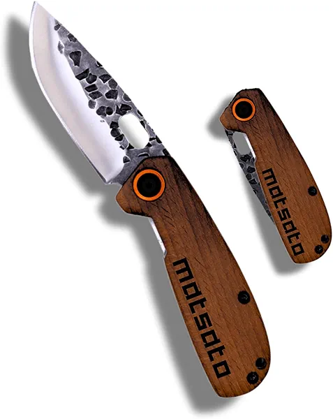 Matsato Folding Pocket Knife Small Pocket Knifes for Men & Women, EDC Camping Knive, Tactical Survival Knife, Compact Folding Knife for Hunting, Fishing, Hiking, and Outdoor Adventure 2.55 Inch blade