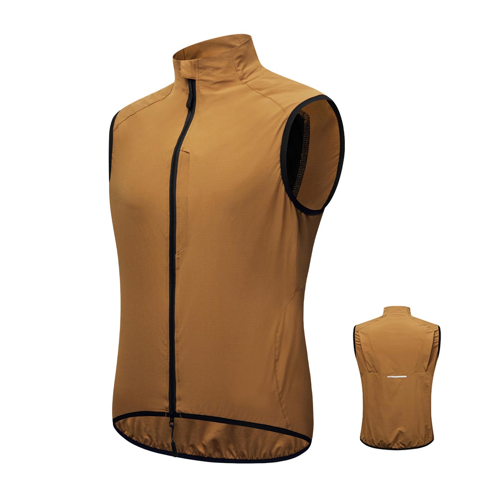 Chaleco de Ciclismo Reflectante Transpirable a Prueba de Viento para Primavera Otoño Correr Senderismo Ciclismo Unisex Nylon 1x (L)