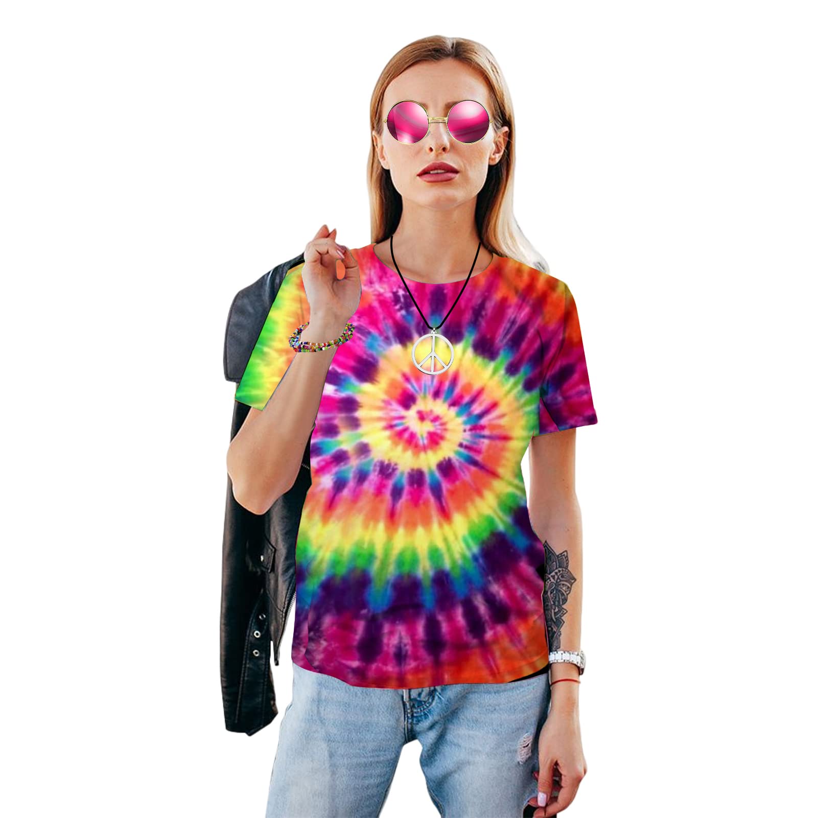 HarnyLoom 5 Pcs 70s Fancy Dress Women Mens - Image 4