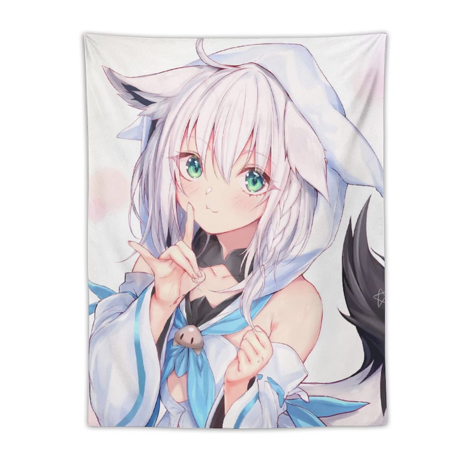 Amazon.co.jp: タペストリー 可愛い アニメ柄 VTuber しらかみ フブキ 