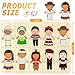 Kathfly Wooden Multicultural Doll Puzzles for Kids Interchangeable Dress Up Diversity Wood Peg Puzzles for Preschool World