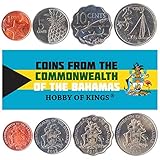 Juego de 4 Monedas de Bahamas. 1, 5, 10, 25 centavos. 2007-2016