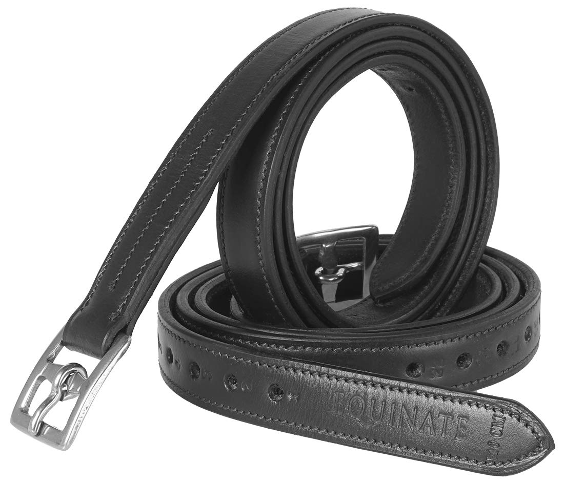 Equinate Étrivières en cuir de qualité supérieure avec boucles en acier inoxydable