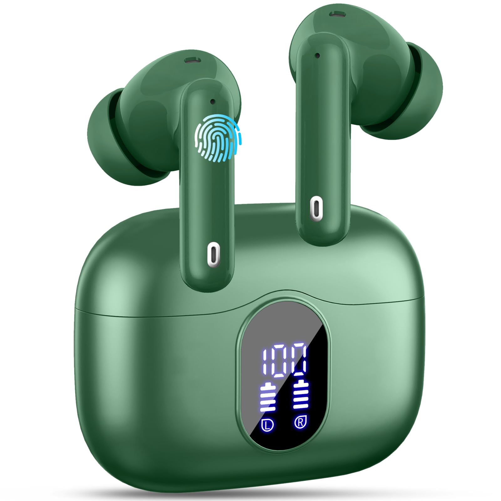 Wireless Earbuds with Portable Charging Case, Bluetooth Headphones with HD HiFi Stereo, Touch ControlClimatePartner certified