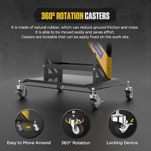 Miniatura 4 de Carro de herramientas rodante de 3 niveles, carrito de herramientas de servicio automotriz resistente de 330 libras, carrito de herramientas de