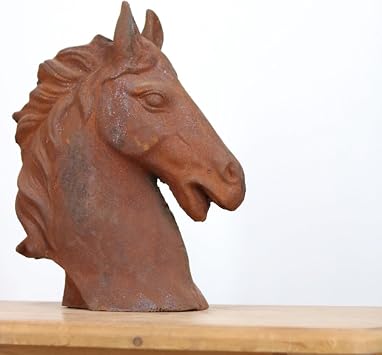 The King's Bay Medium Cast Iron Horse Head Bust