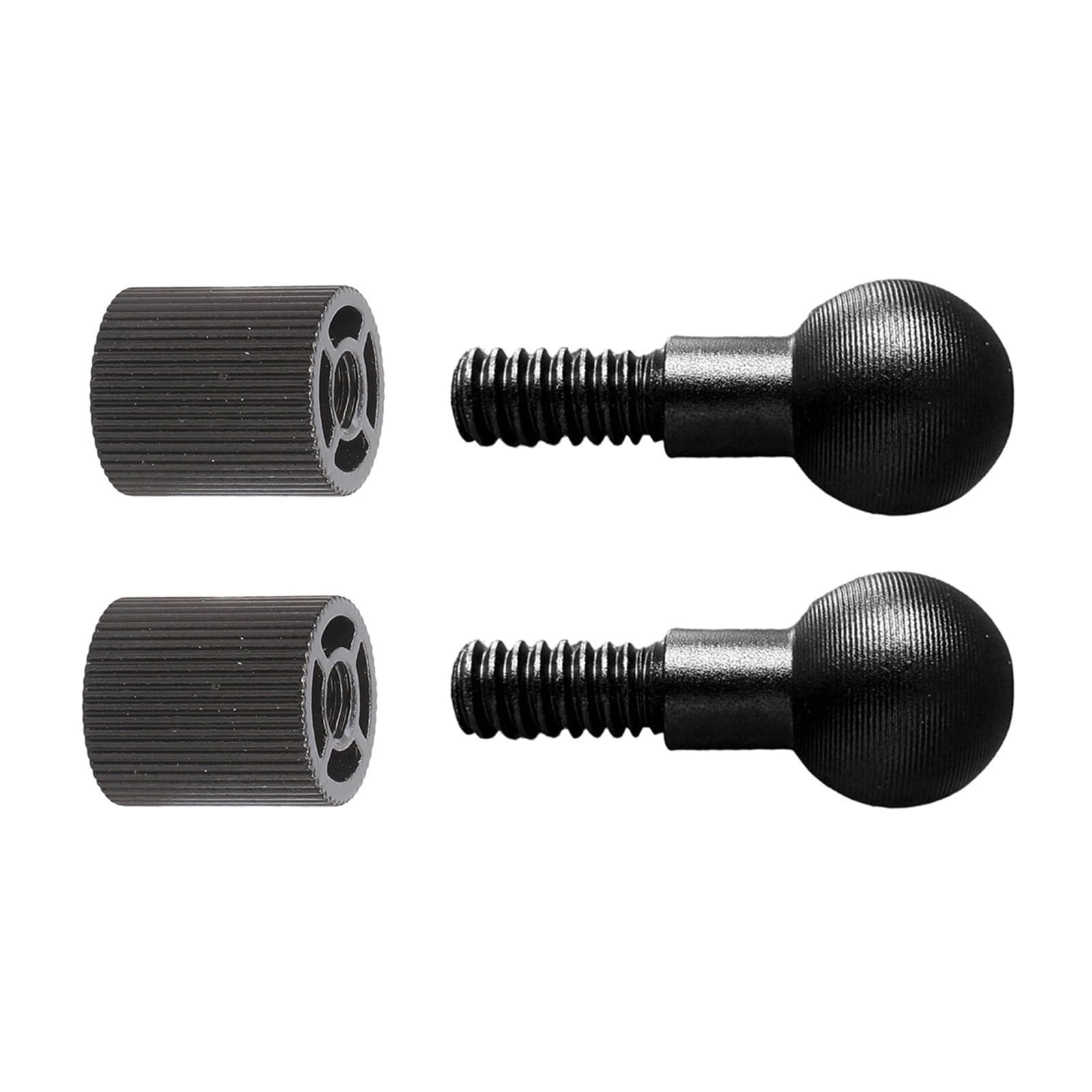 fexxkg Pack Of 2 Aluminum Alloy 15mm Ball Head Adapters With 1/4Inch Thread Screw For Camera Mounts Phone Stands 15mm Ballhead
