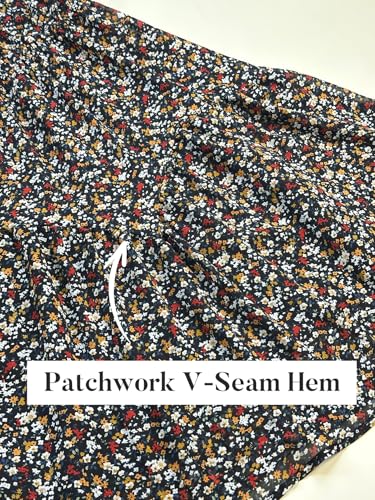 Manydress Women's Chiffon Floral Dresses Casual Summer Boho Flutter Sleeve Flowy Skater Western Dress MY1123