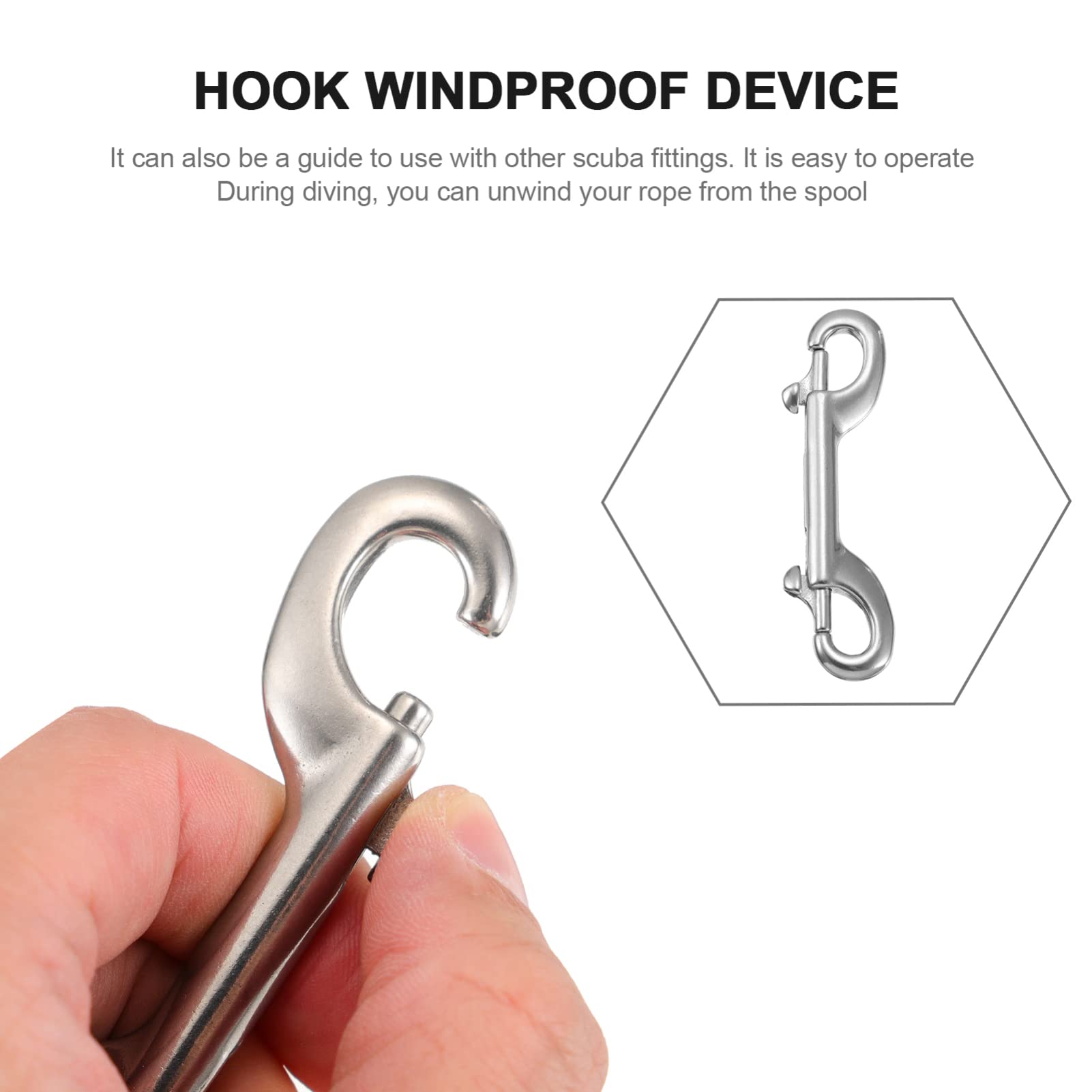 balacoo Water Diving Equipment Buoy Reel -Winder Scuba Spool Reel Snap Clip Aluminum Alloy