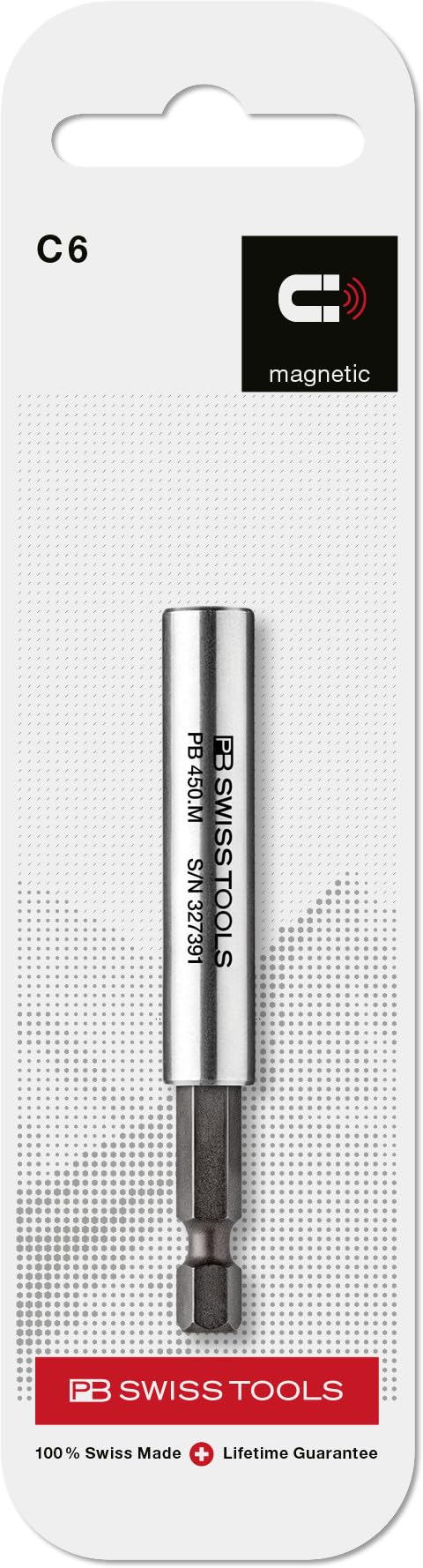 PB Swiss Tools Universal Bithalter Für PrecisionBits C 6,3 (1/4") PB 450.M | 100% Swiss Made | Sichere Verbindung Von Bits Mit Akkuschraubern Oder Bohrmaschinen