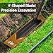 Trench Shovel, 4-Inch Trenching Shovel, Trenching V-Spade for Digging - 56 Inches Trench Digger Tool