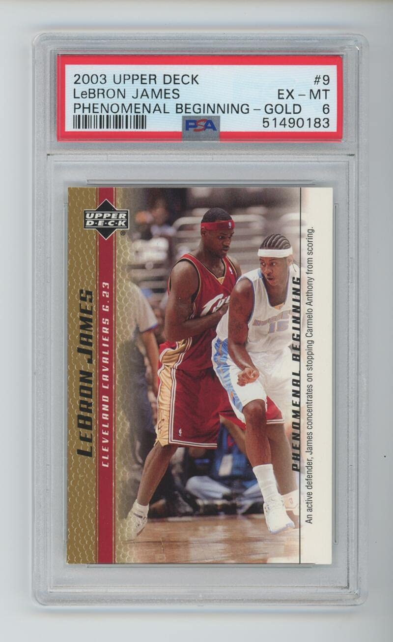 Amazon.com: 2003-04 Upper Deck Phenomenal Beginning Gold #9 Lebron 