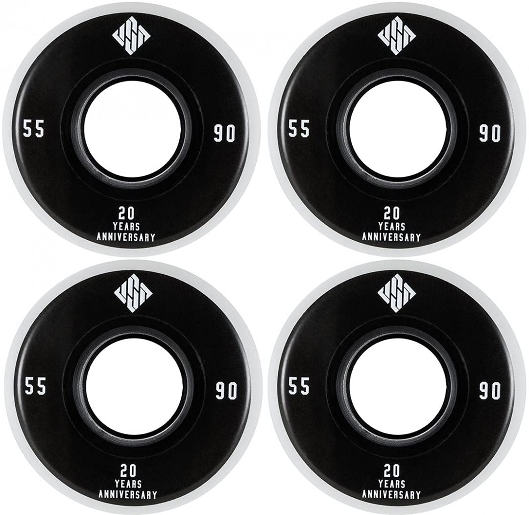 USD Team 55mm/90a Inline Skate Wheels - White