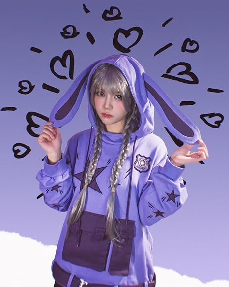 REFLEM】rabbit ear chinese hoodie 紫 REFLEM】rabbit ear REFLEM】rabbit ear chinese hoodie 紫 REFLEM】rabbit ear