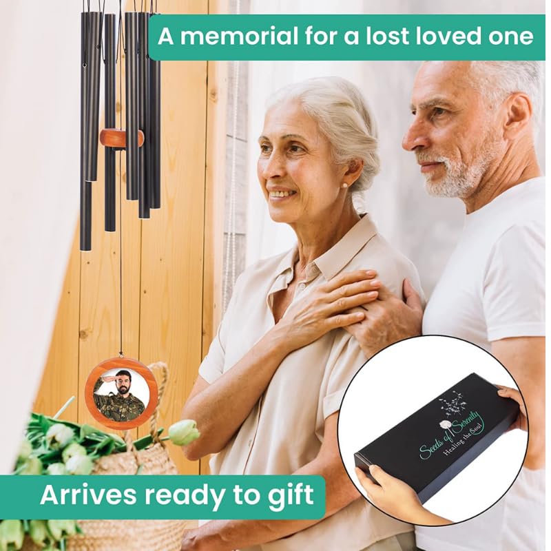 Carillon Commémoratif Whispers From Heaven | Carillon éolien Commémoratif Personnalisé | Cadeau Carillon éolien Sympathy | Carillon éolien En Mémoire | Cadeau De Deuil - France