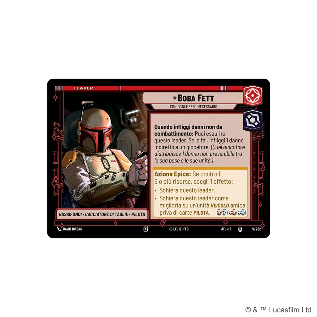 Star Wars : Unlimited Salto nell'Iperspazio - Gioco di Carte Collezionabili, Mazzo Boba Fett Pronto per Giocare, 12+ Anni, 2 giocatori, 20 Minuti di Gioco