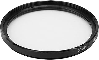 Okuyonic Filtro de lente, filtro de lente estrela para filtro de lente de câmera prática portátil leve conveniente para interface de diâmetro de câmera SLR de 58 mm