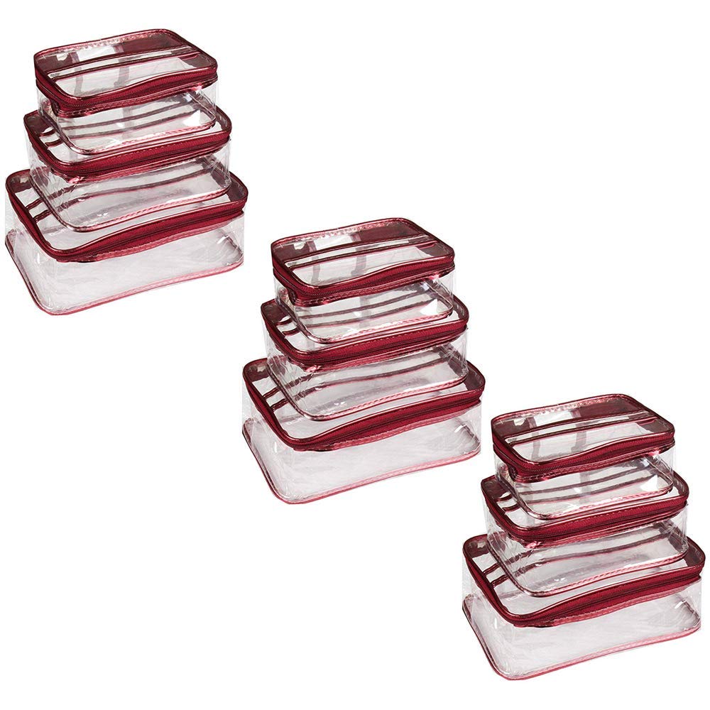 Gogi Enterprises Toiletry Makeup and Jewellery Pouch Set, Travel Accessories Bag (Pack of 9)